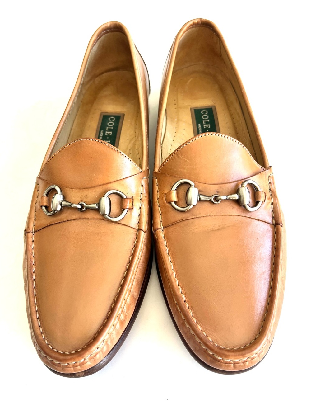 Cole Haan Men’s Tan Leather Bit Loafers
